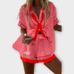 Conjunto Leve Rosa Lagostas feminino
