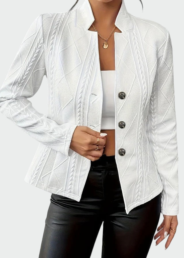 Blazer em linha atemporal feminino