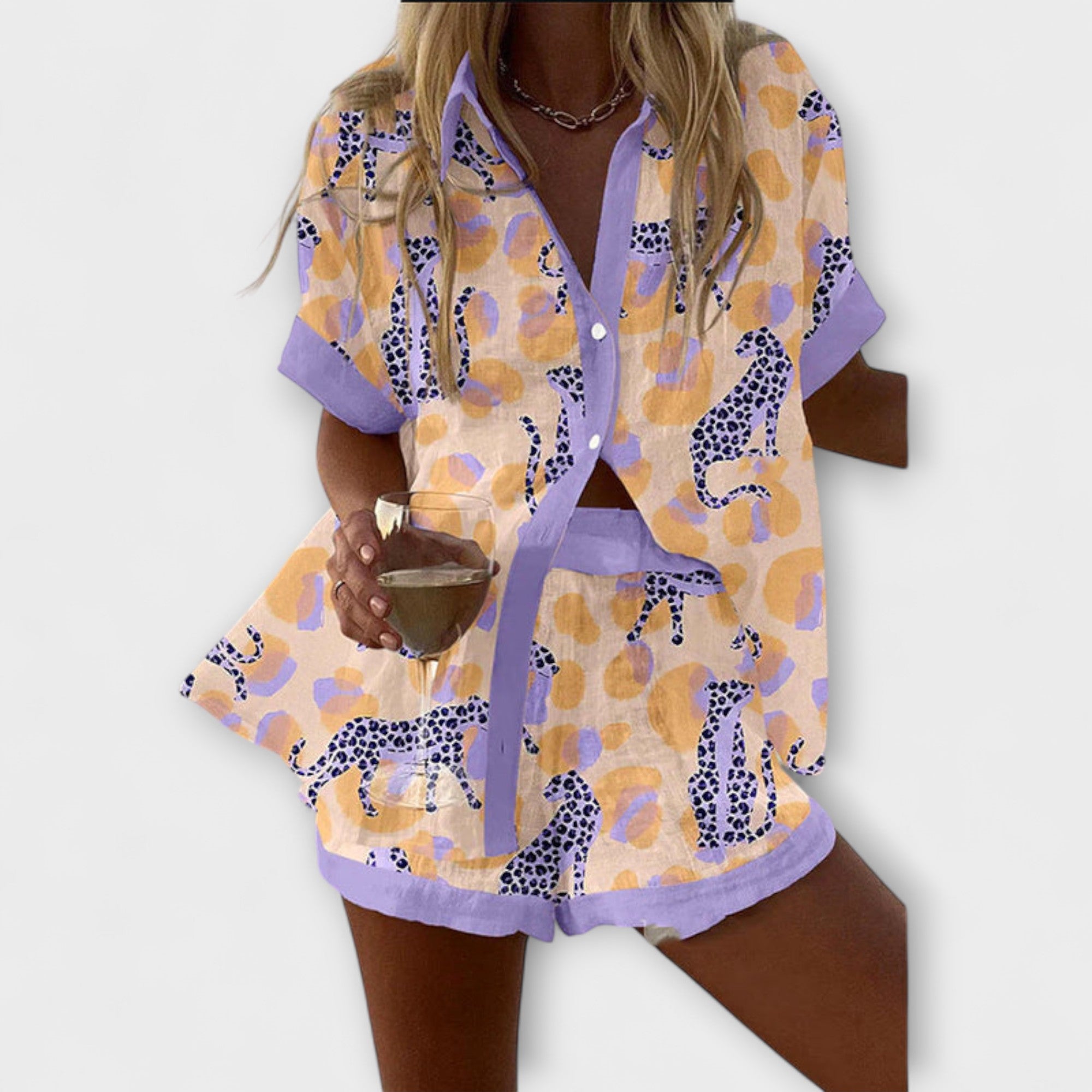 Conjunto Estampado Leopardo feminino