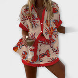 Conjunto Praia Estampa Lagostas feminino