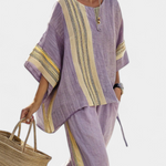 Conjunto Boho Linho e Bambu feminino