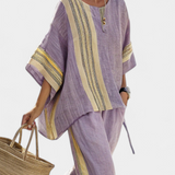 Conjunto Boho Linho e Bambu feminino