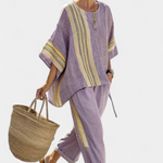 Conjunto Boho Linho e Bambu feminino