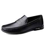 Sapatos em couro verdadeiro masculino