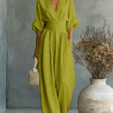 Bianca | Vestido Maxi Envolvente de Caimento Fluido