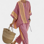 Conjunto Boho Linho e Bambu feminino