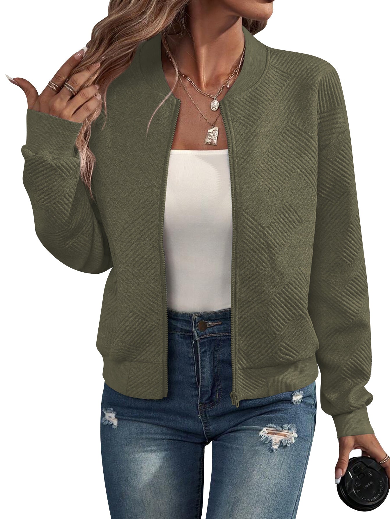 Casaco bomber estruturado feminino