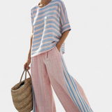 Conjunto De Linho Bambu Rosa feminino