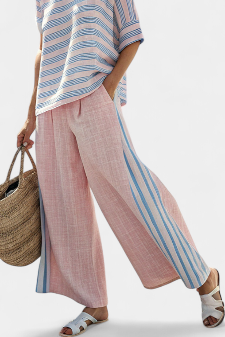Conjunto De Linho Bambu Rosa feminino