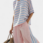 Conjunto De Linho Bambu Rosa feminino