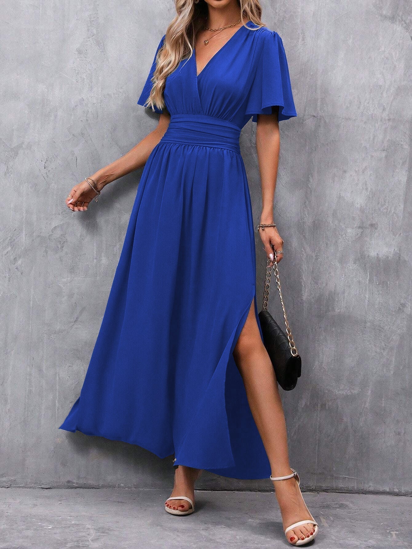 Vestido Maxi Elegante Preto feminino
