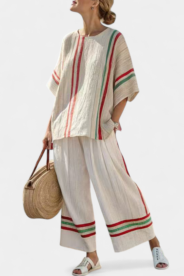 Conjunto Mediterrâneo Listras feminino