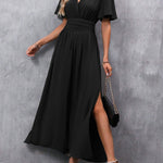 Vestido Maxi Elegante Preto feminino