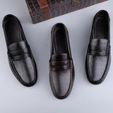 Sapatos em couro verdadeiro masculino