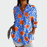 Camisa estilosa com estampa floral feminino