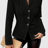 Blazer em linha atemporal feminino