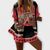 Conjunto de Linho Rosa Suave feminino