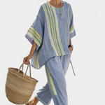 Conjunto Boho Linho e Bambu feminino