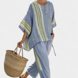Conjunto Boho Linho e Bambu feminino