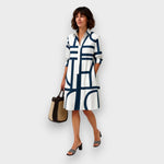 Vestido Midi Geométrico feminino