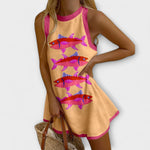 Vestido Mini Estampa Sardinha feminino