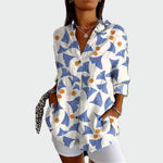 Camisa estilosa com estampa floral feminino