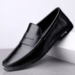 Sapatos em couro verdadeiro masculino