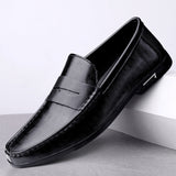 Sapatos em couro verdadeiro masculino