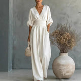 Bianca | Vestido Maxi Envolvente de Caimento Fluido