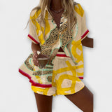 Conjunto Curto Leopardo Chic feminino