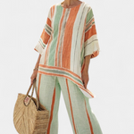 Conjunto De Linho com Riscas feminino