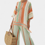Conjunto De Linho com Riscas feminino