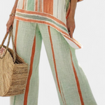 Conjunto De Linho com Riscas feminino