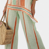 Conjunto De Linho com Riscas feminino