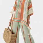 Conjunto De Linho com Riscas feminino
