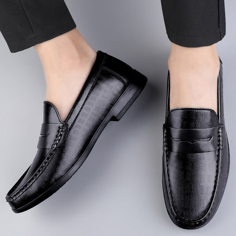 Sapatos em couro verdadeiro masculino