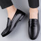 Sapatos em couro verdadeiro masculino