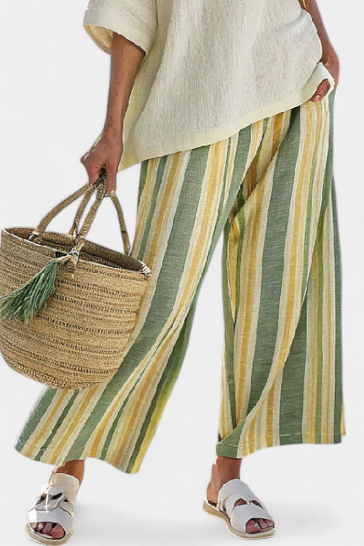 Conjunto De Linho Bambu Azeitona feminino