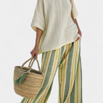 Conjunto De Linho Bambu Azeitona feminino