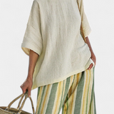 Conjunto De Linho Bambu Azeitona feminino