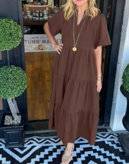 Vestido Maxi com Movimento feminino