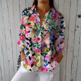 Blusa Floral Pintada à Mão feminino