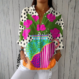 Blusa Estampa Vaso Floral feminino