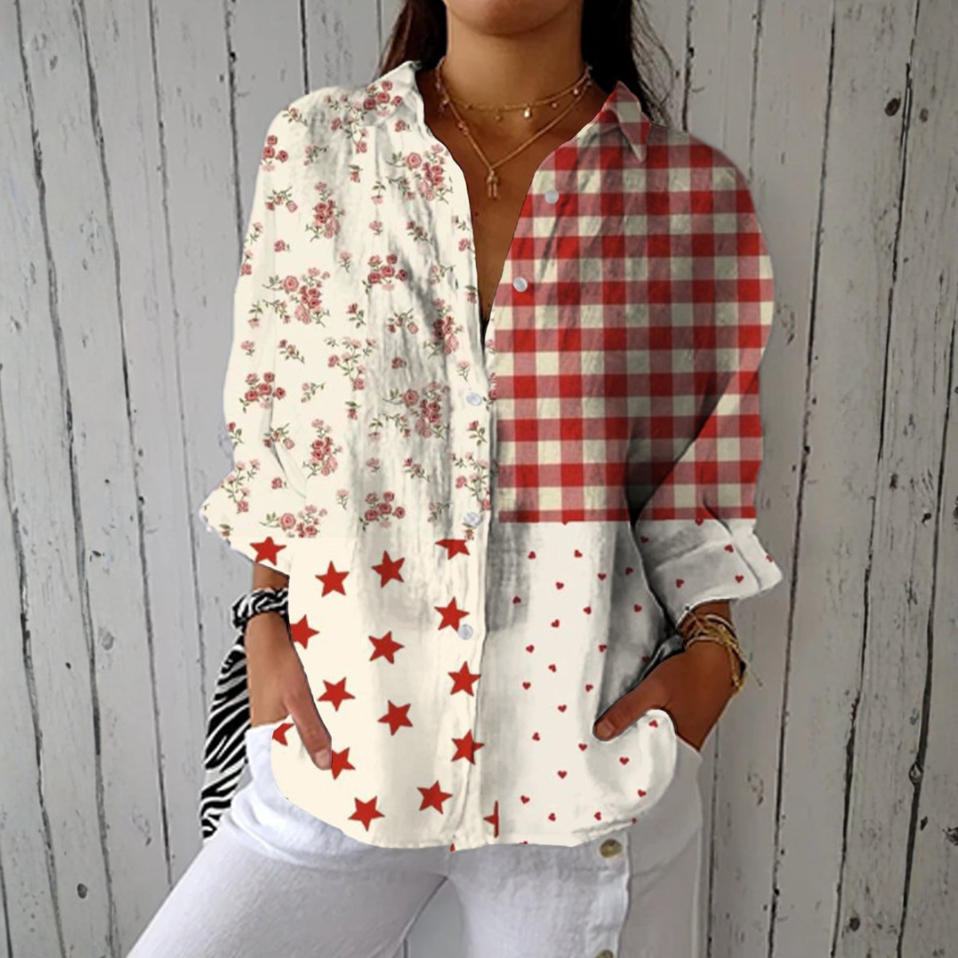 Blusa com Estampa Campestre feminino