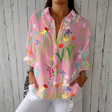 Blusa Floral Jardim Tulipas feminino