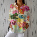 Blusa Aquarela Floral Elegante feminino