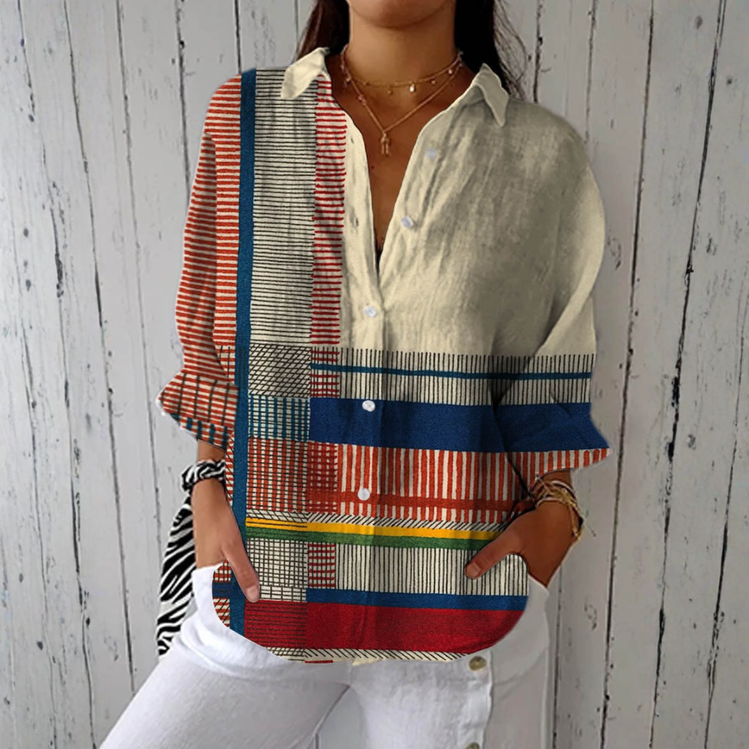 Blusa com Motivo Artístico feminino