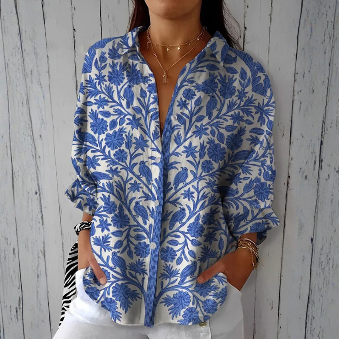 Blusa de Jardim com Pássaros feminino