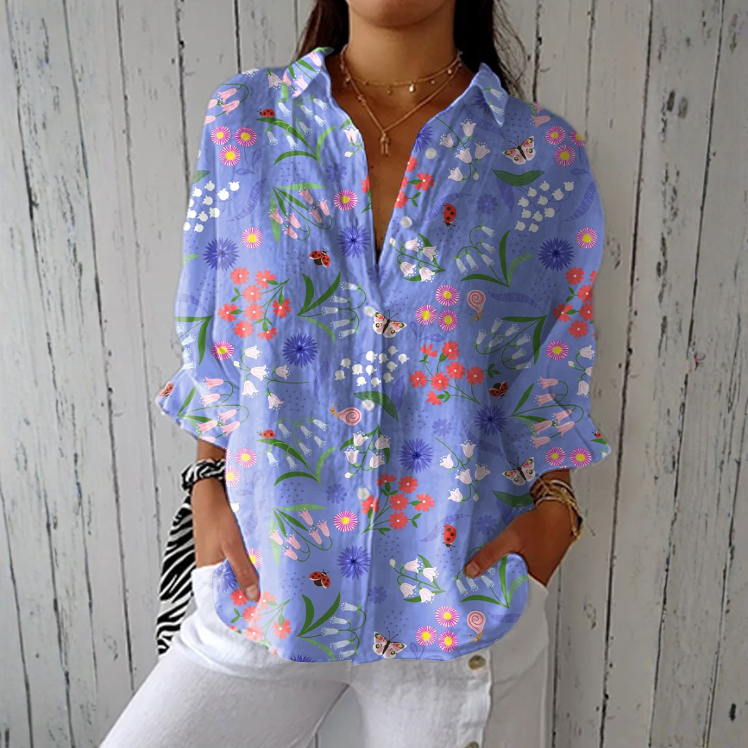 Blusa Floral Leve Jardim feminino