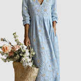 Vestido Serena Floral Midi Elegante
